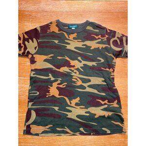 Green Camouflage T-Shirt Cotton Blend Boys Size M